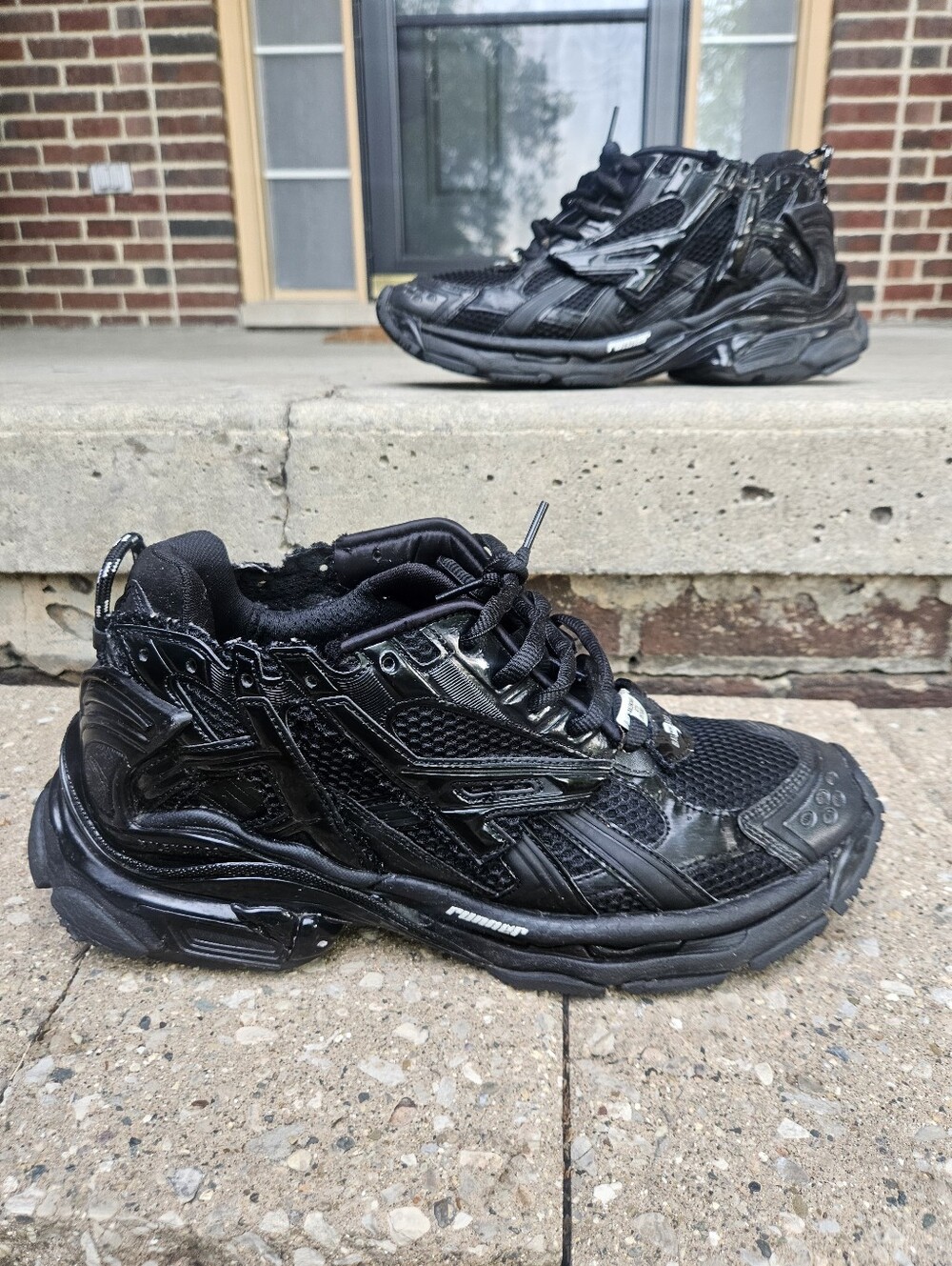 Men's Matte Black Balenciaga Shoes, sz 13
